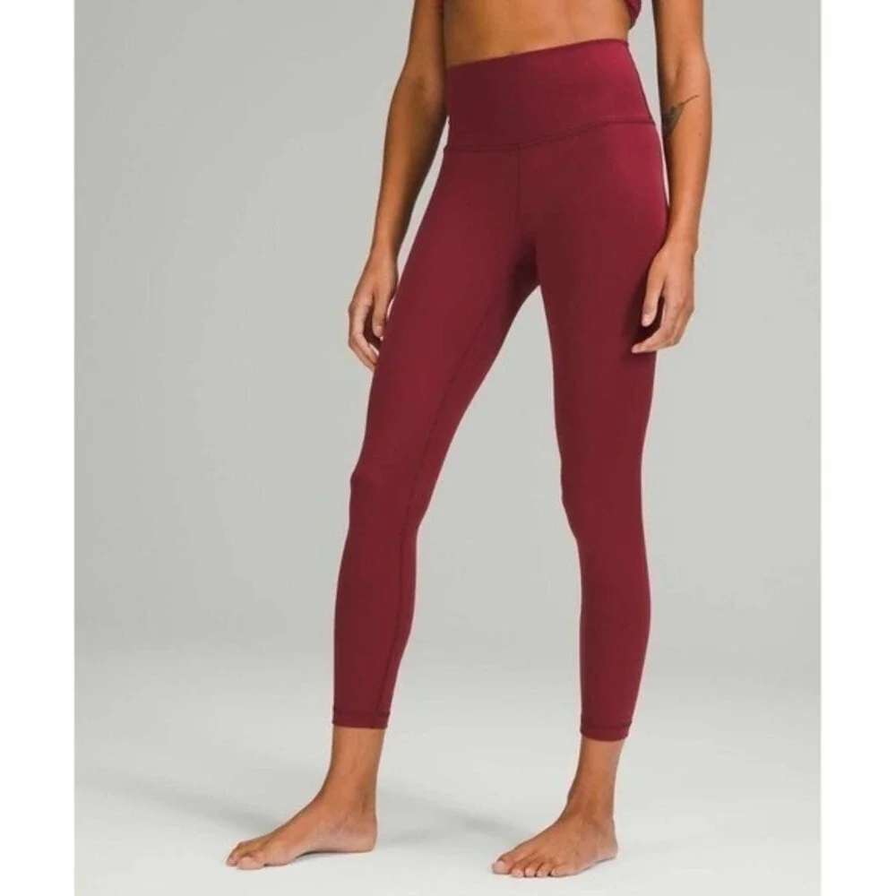 Lululemon‎ High Rise Full Length Fitted Stretch Leggings Red Women 6